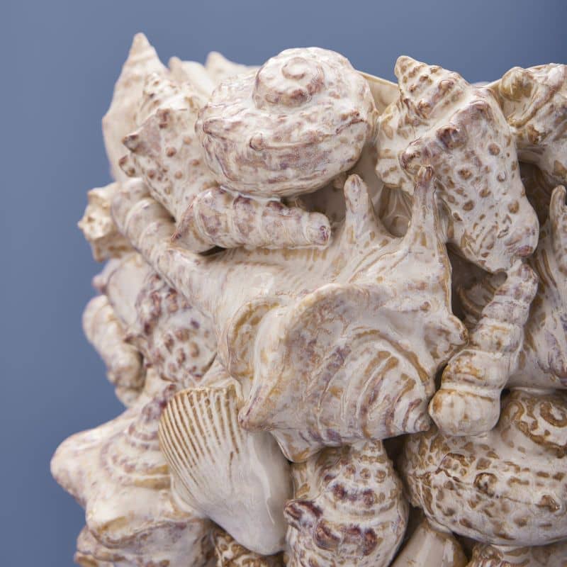 Vase Shells, Natural Stoneware, 24 x 24 x 33.5 cm