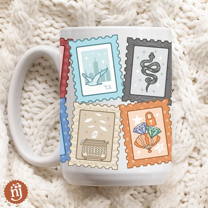 Taylor Swift Inspired Eras Stamps Ceramic Mug - 15oz