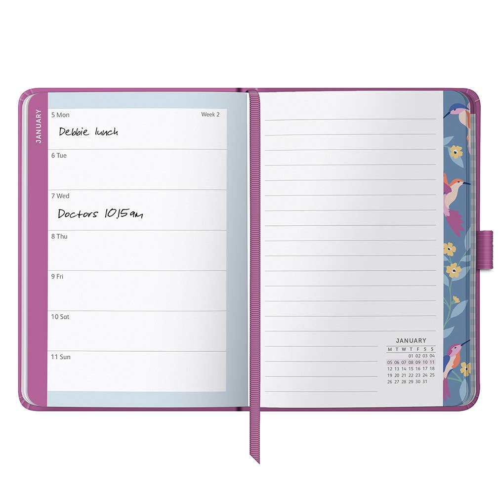 2026 A6 Diary, Weekly Planner, To Do Lists & Notes | Fuchsia