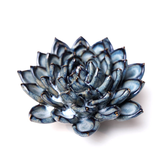 Ceramic Flower Succulent Blue