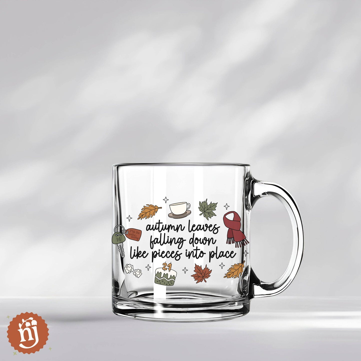 Taylor Inspired "All Too Well" Glass Mug, 13oz