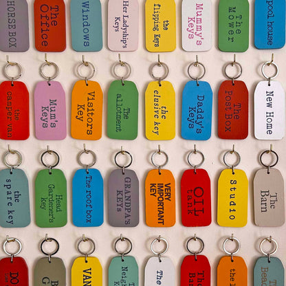 The Camper Van Large Wooden Key Tag