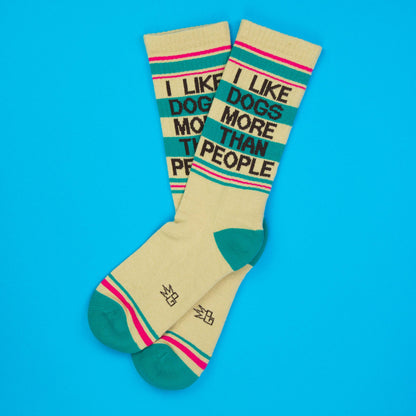 I Like Dogs More Than People - Gym Crew Socks