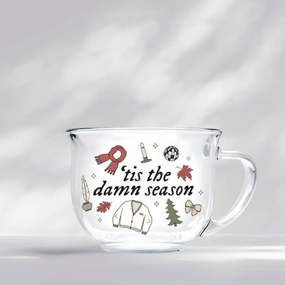 Taylor Inspired Tis The Season Teacup Glass Mug