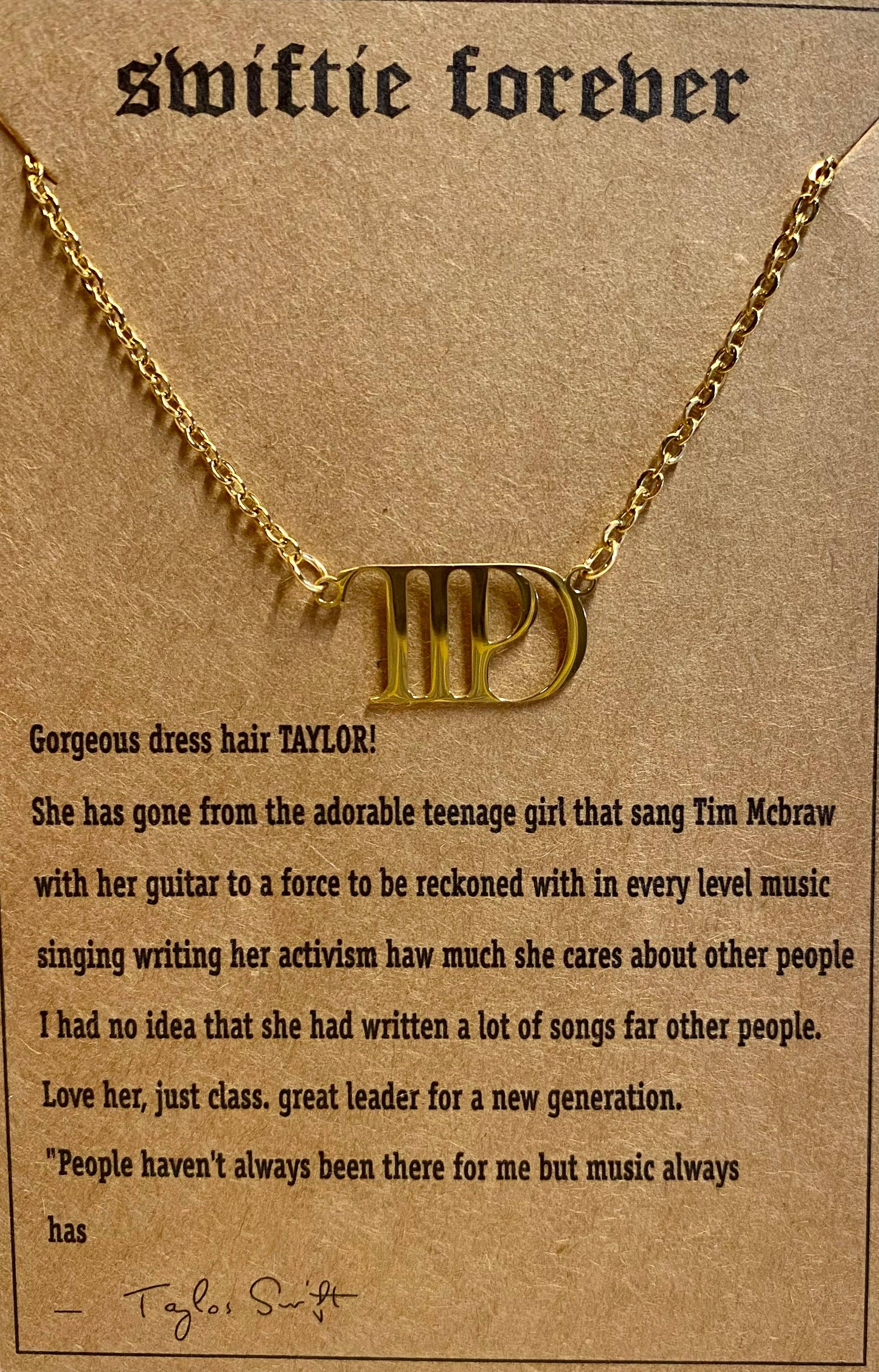 Taylor Swift - Swiftie Pendant Necklace