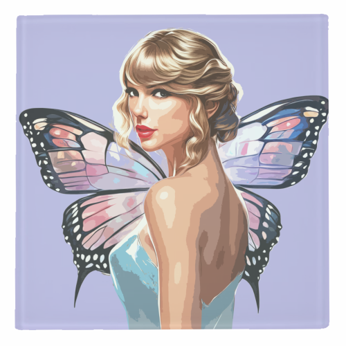 Glass Coaster 'Butterfly Fairy Tay'