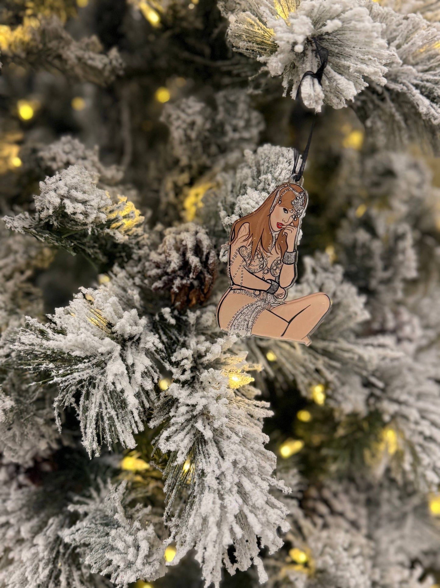 Showgirl Acrylic Christmas Ornament