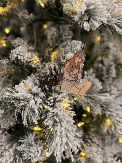 Showgirl Acrylic Christmas Ornament
