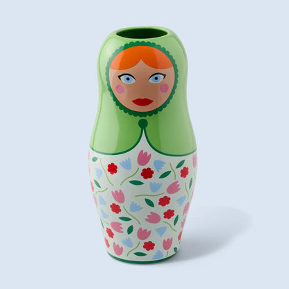 Ceramic Vase Dolls Flowers