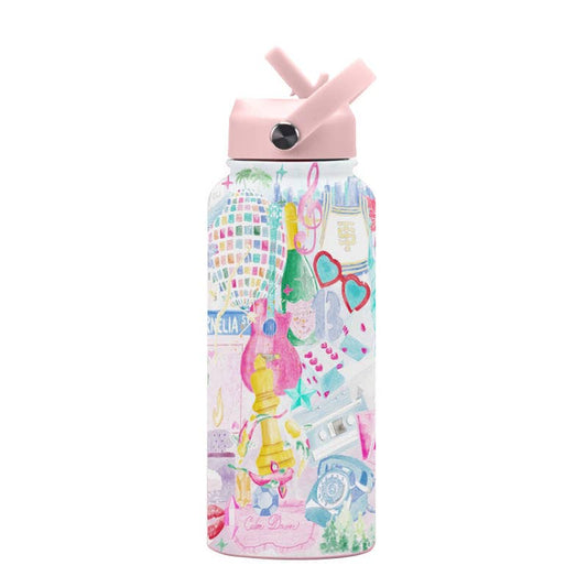 Preorder - Taylor Swift 32 oz Insulated Water Bottle With Straw Lid