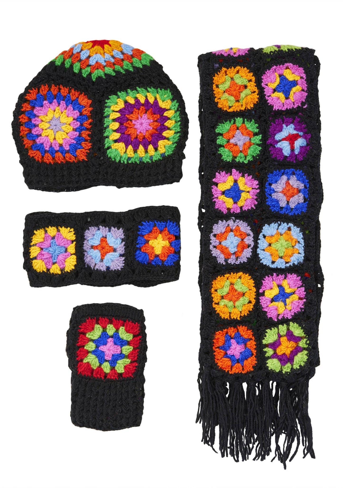 Crochet Rainbow Beanie