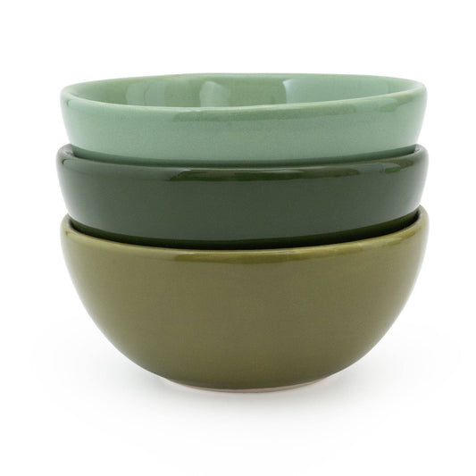 Set of 3 Ceramic Dipping Bowls - Olives