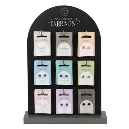 Semi Precious Crystal Earrings