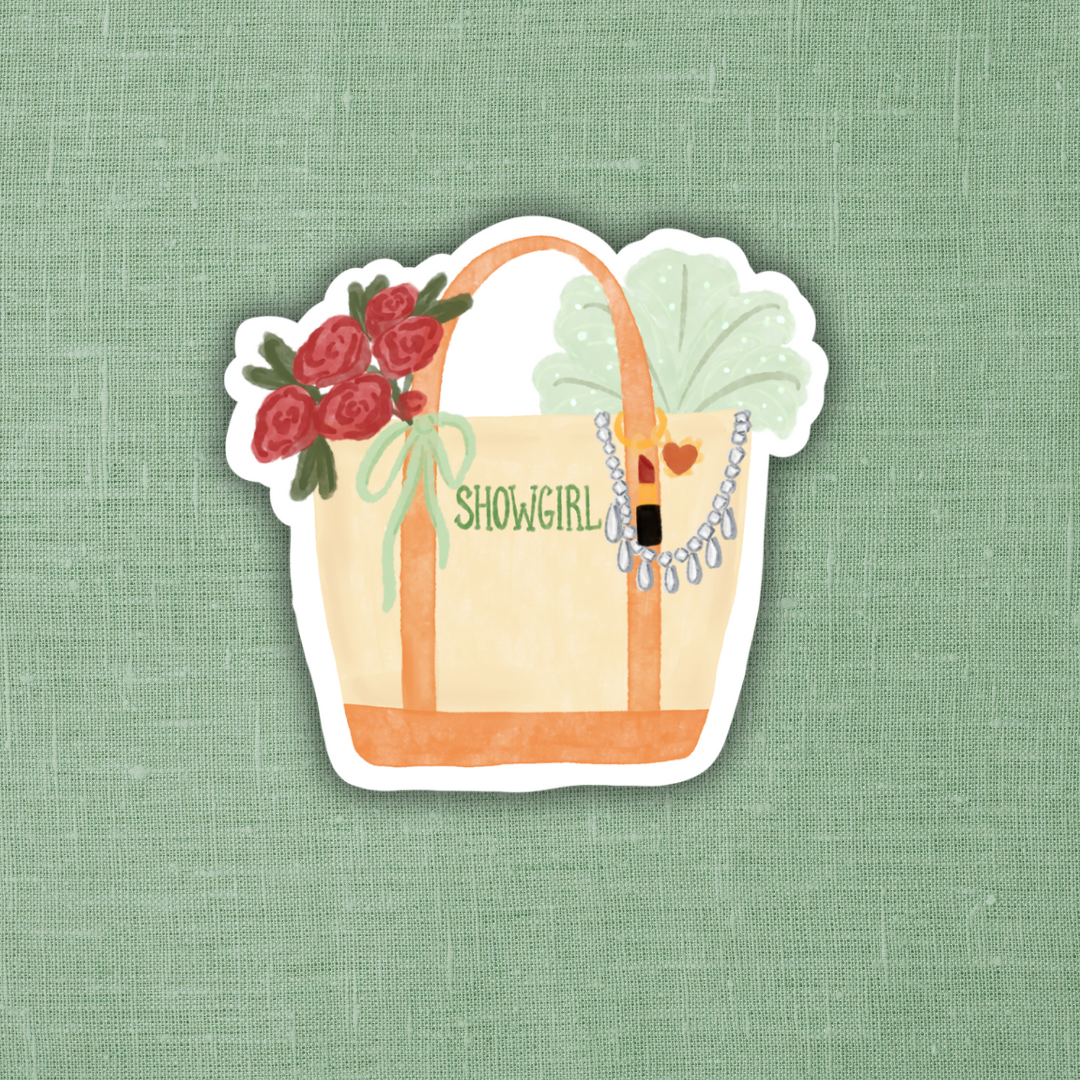 Showgirl Tote Sticker 3"