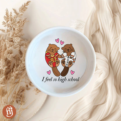 Travis & Taylor I Feel So High School Trinket Dish - White