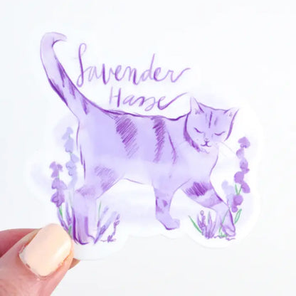 Lavender Haze Cat Vinyl Sticker