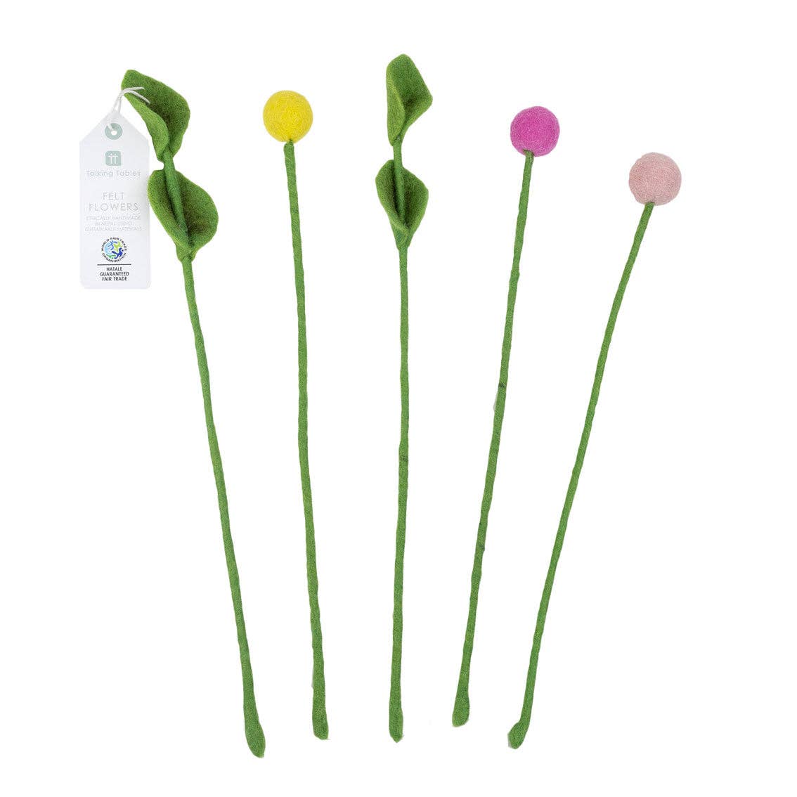 Felt Rose Artificial Flowers - 5 Pack