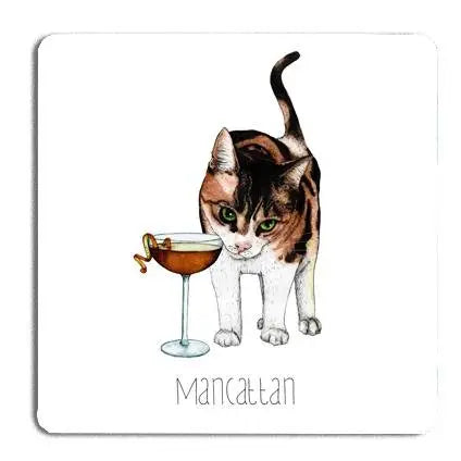 Mancattan Cork Drinks Coaster