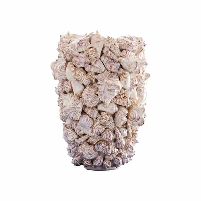 Vase Shells, Natural Stoneware, 24 x 24 x 33.5 cm