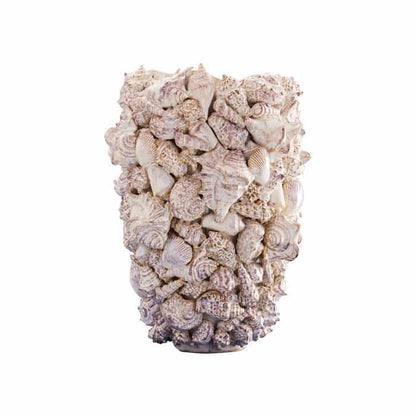 Vase Shells, Natural Stoneware, 24 x 24 x 33.5 cm