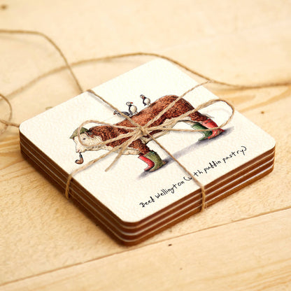 Beef Wellington Coaster - Funny Coaster - Drinks Coaster