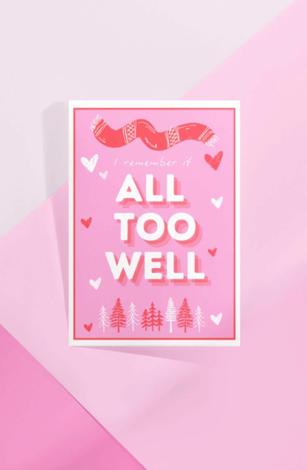 "All Too Well" Taylor Swift Inspired Art Print