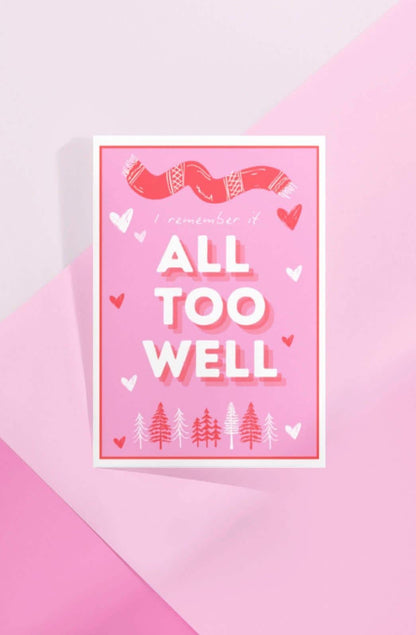 "All Too Well" Taylor Swift Inspired Art Print