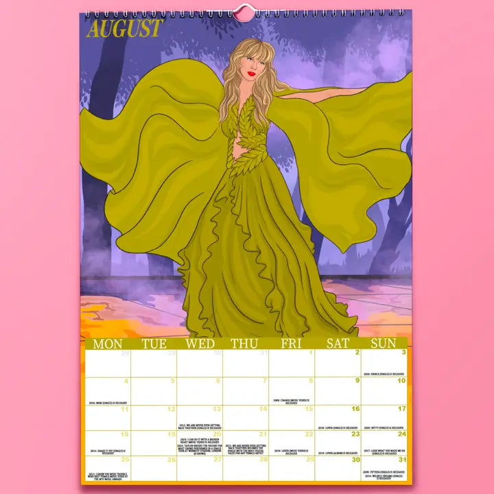 Large Taylor Swift Eras Calendar 2025 - A3 (PREORDER)