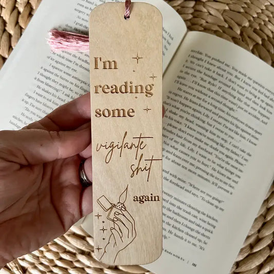 Vigilante Fun Taylor Swift Inspired Wooden Bookmark