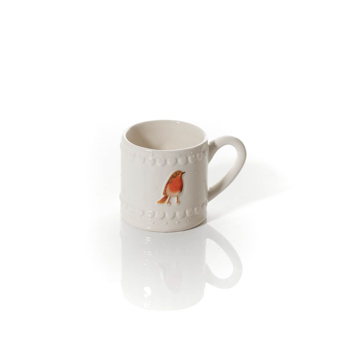 Countryside Woodland Ceramic Embossed Robin Mug