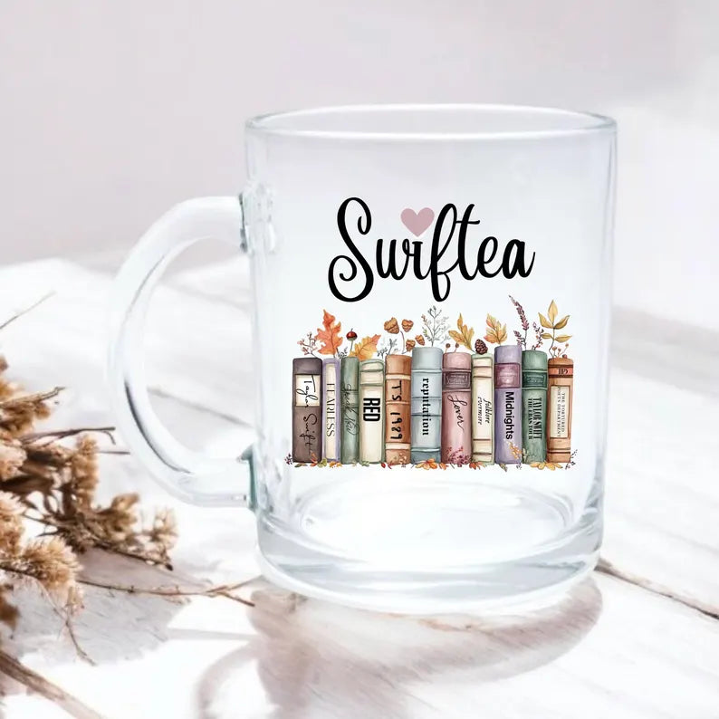 Album Books Autumn Swiftea Glass Mug