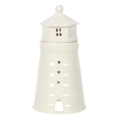 White Ceramic Lighthouse Oil Burner