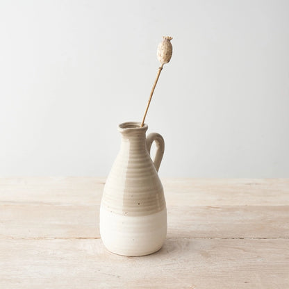 Ceramic Two Tone Jug - Natural