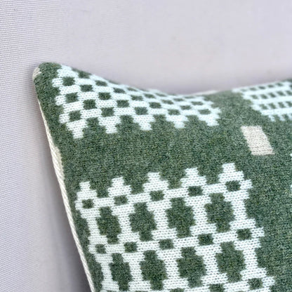 Luxury Welsh Tapestry Cushion - Moss