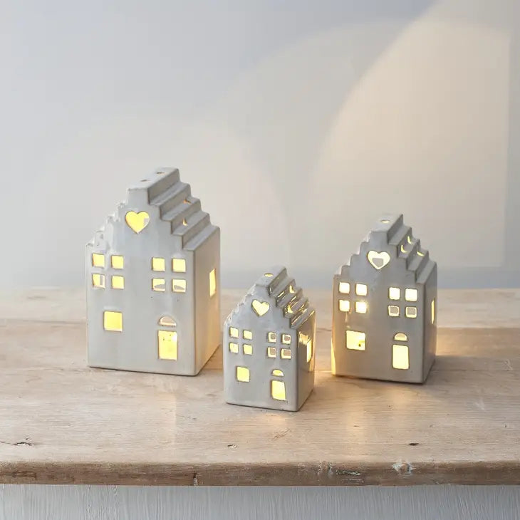 Handmade Ceramic LED House - 17cm