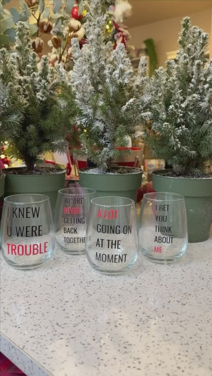 A Lot Going on Taylor Stemless Glass Set of 4 Glass Tumblers