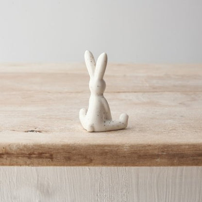 Charming Speckled Porcelain Seated Rabbit