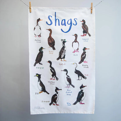 Naughty Birds Tea Towel - Shags