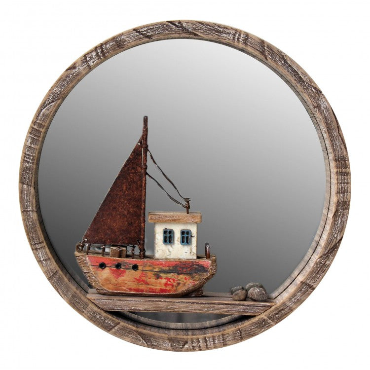 Rustic Boat Mirror