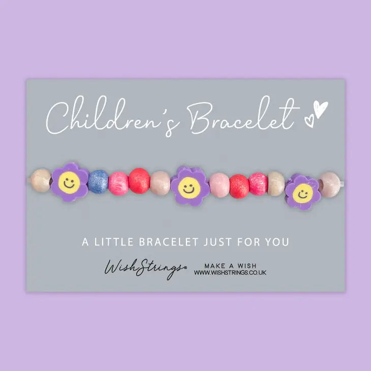 Smiley Flowers - Children's Beaded Bracelet
