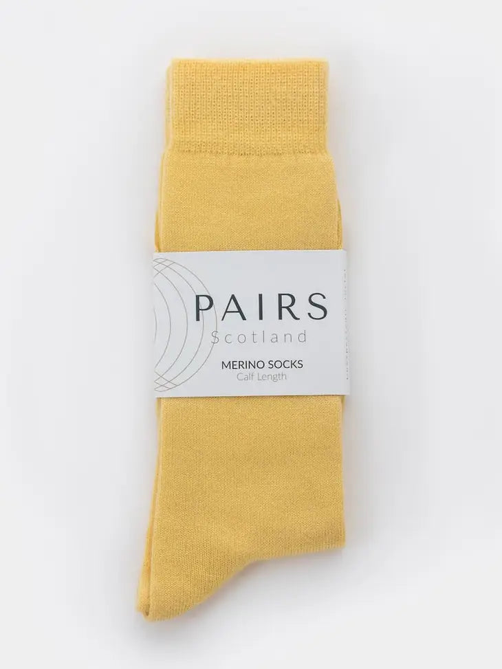 Yellow Merino Socks