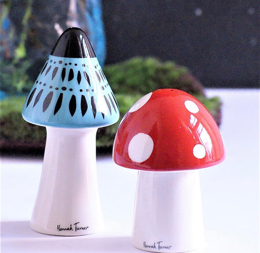 Hannah Turner Handmade Ceramic Toadstool Salt and Pepper Shakers