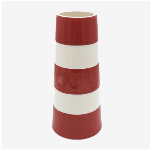 Cornishware Red Lighthouse Vase