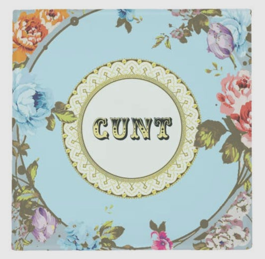 Art Wow - Cunt Coaster Blue Glass