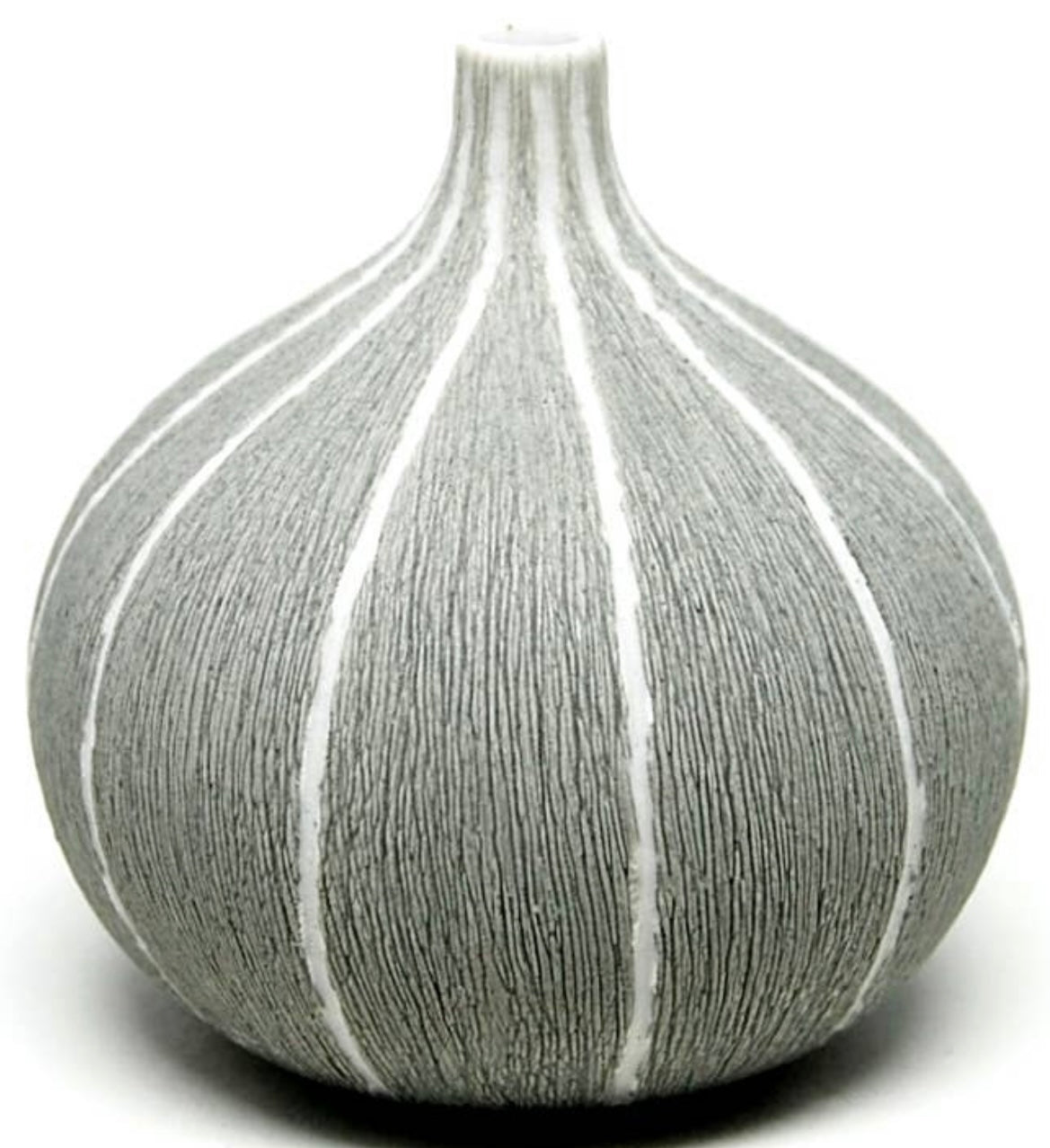 Small Porcelain Bud Vase - Beige/White